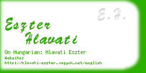 eszter hlavati business card